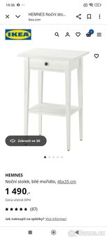 Prodám dva Noční stolky IKEA HEMNES - 4
