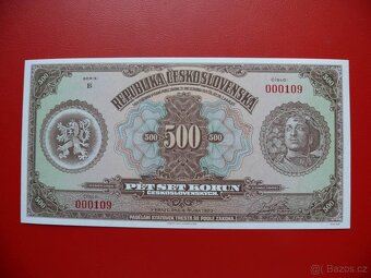 Bankovka 500 Kč emise 1923 hnědý legionář série A reprint 20 - 4
