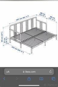 Posteľ FYRESDAL IKEA + 2 stredne tvrdé matrace - 4