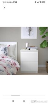 Komoda bílá malá Malm, zn. Ikea - 4