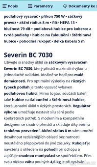 Vysavač Severin BC7030 - 4