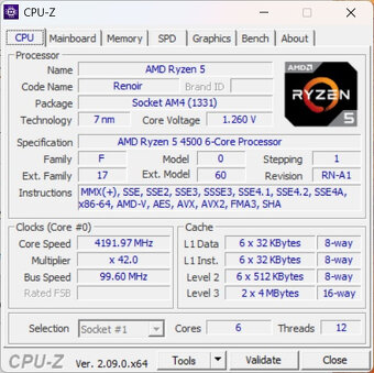 Herní PC - Ryzen 5 4500, 16GB RAM, 1TB NVME, 5700XT, WIN11 - 4
