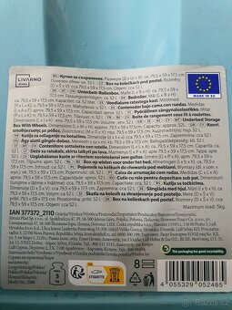 Plastový box na kolečkách 4ks - 4