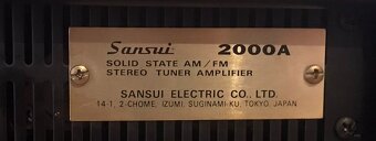 RECEIVER SANSUI 2000 A (ROK 1969) KRÁSNÝ VINTAGE - 4