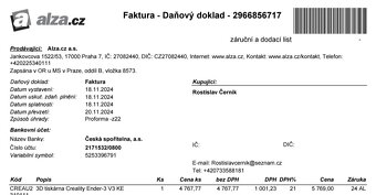 Prodám 3D tiskárnu Creality Ender 3 V3 KE - 4