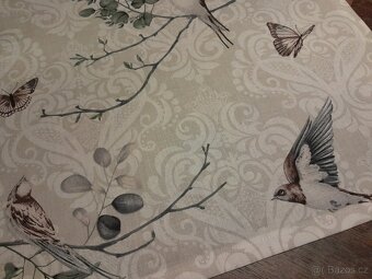 Čtvercový ubrus...ptáčci na větvičce - 4