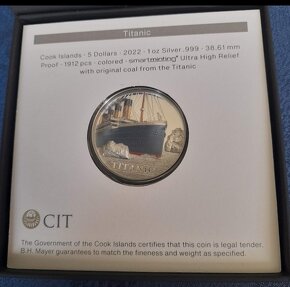 Stříbrná mince Titanic - 4