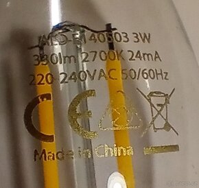 Žárovky LED E14 digestoř Ikea 3W 2700K - 4