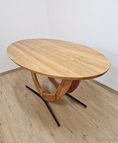 Nový stůl dub masiv 90x160 cm deska 3 cm - 4