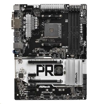 ASRock MB Sc AM4 X370 PRO4, AMD X370, 4xDDR4, VGA - bez I/O - 4