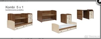 Kombinovaná dětská postel a postýlka - 4