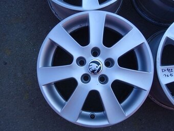 Alu disky na Škoda 16", 5x112, ET 38, šíře 7J - 4