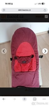 Babybjorn béžové,červené houpátko - 4