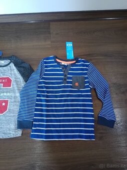 3x nové triko s dlouhým rukávem vel 116 - 4