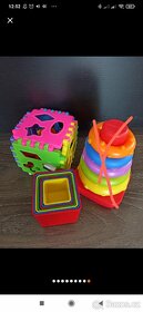 chrastitka,kostky,hráčky pro nejmenší, lego, Lamaze, Chico - 4