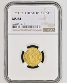 Zlatý svatováclavský dukát 1933 NGC MS64 - 4