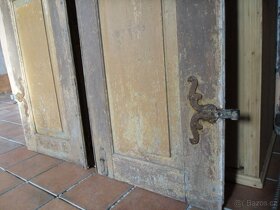 Staré dveře, historické, dvoukřídlé - 4