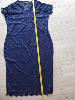 Modré krajkové společenské (plesové šaty),nové,XXXL - 4