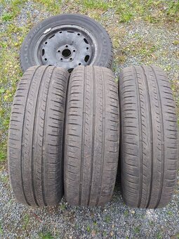 4x použitá letní kola (pneu + disky) Kumho Solus KH 17 165/7 - 4