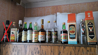 Alkohol - vodka, griotte - starý, archivní, retro alk. - 4