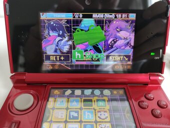 PRODÁNO-Nintendo 3DS Metallic Red+homebrew hack a 64GB karta - 4