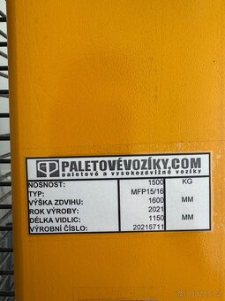 Hydraulický paletový vozík 1500kg 1600mm - 4