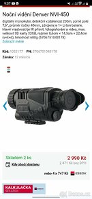 Noční vidění- noktovizor videokamera v jednom Denver NVI 450 - 4
