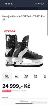 Brusle CCM Tacks XF 652 Pro velikost 7 (42) - 4