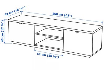 BYÅS Ikea bílý stolek pod TV - 4