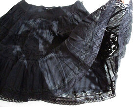 Dámská sukně černá krajková kolová Zara M 38 - 4