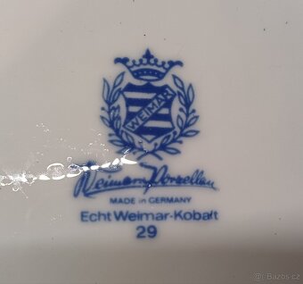 Porcelánová miska Echt Weimar-Kobalt - 4