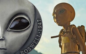 70th Anniversary of Roswell Incident UFO 3 oz - vzácná - 4