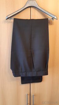 Pánský oblek s vestou tmavě antracit - 4