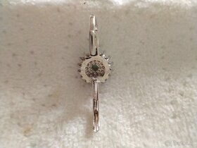 Stříbrné náušnice s očkem a zirkony - 925, STŘÍBRO, NEW - 4