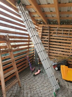 Žebřík hliníkový 3 dílný + štafle GRATIS - 4