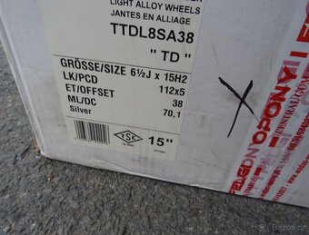 Alu disky Dezent 15", 5x112, ET 38, šířka 6,5J - 4