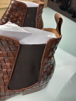 Chelsea Sussex Kožené proplétané kotníkovky - 4