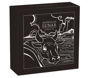 Austrálska lunárna séria III – Rok byvola 2021 2oz striebro - 4
