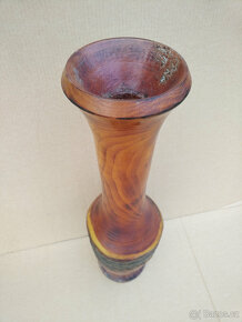 Dekorace - starší dřevěná váza - nabídka - 4
