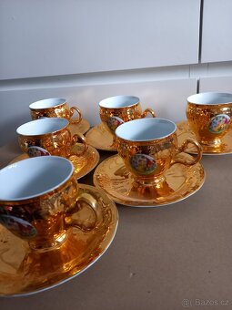 3 grácie-sada 6ks zlacených kávových šálků - 4