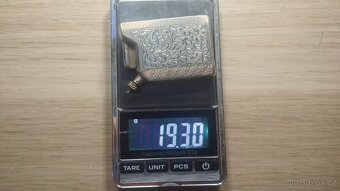 Starožitný stříbrný zajímavý flakón na parfém - 4