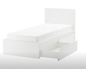 IKEA Malm 90x200 cm – postel + rošt + matrace – TOP stav - 4