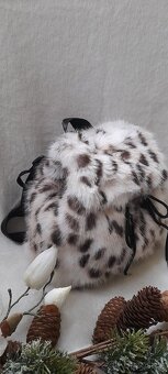 Leopardí chlupatý malý batůžek - NOVÝ - 4