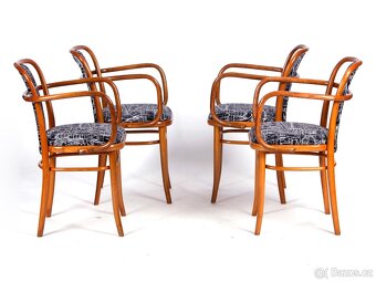 J. Hoffman, elegantní křesílka, židle TON , nové čalounění - 4