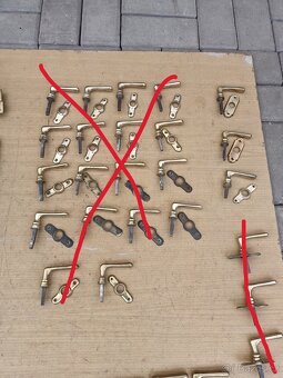 Mosazné kliky,kličky,kličky na okna,oliva,půloliva-1. - 4