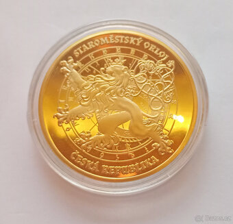 Medaile Staroměstský orloj – pozlaceno Au 999/1000 – Proof - 4