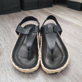 Černé kožené sandále, žabky, 38 - 4