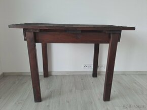 Dřevěný zahradní stůl 110 x 67 x 83 cm - 4