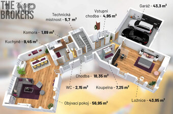 Prodej rodinného domu, 398 m2, Hájek u Uhříněvsi, pozemek 72 - 4