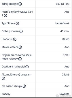 AKU TYČOVÝ VYSAVAČ ROWENTA AQUA - 4
